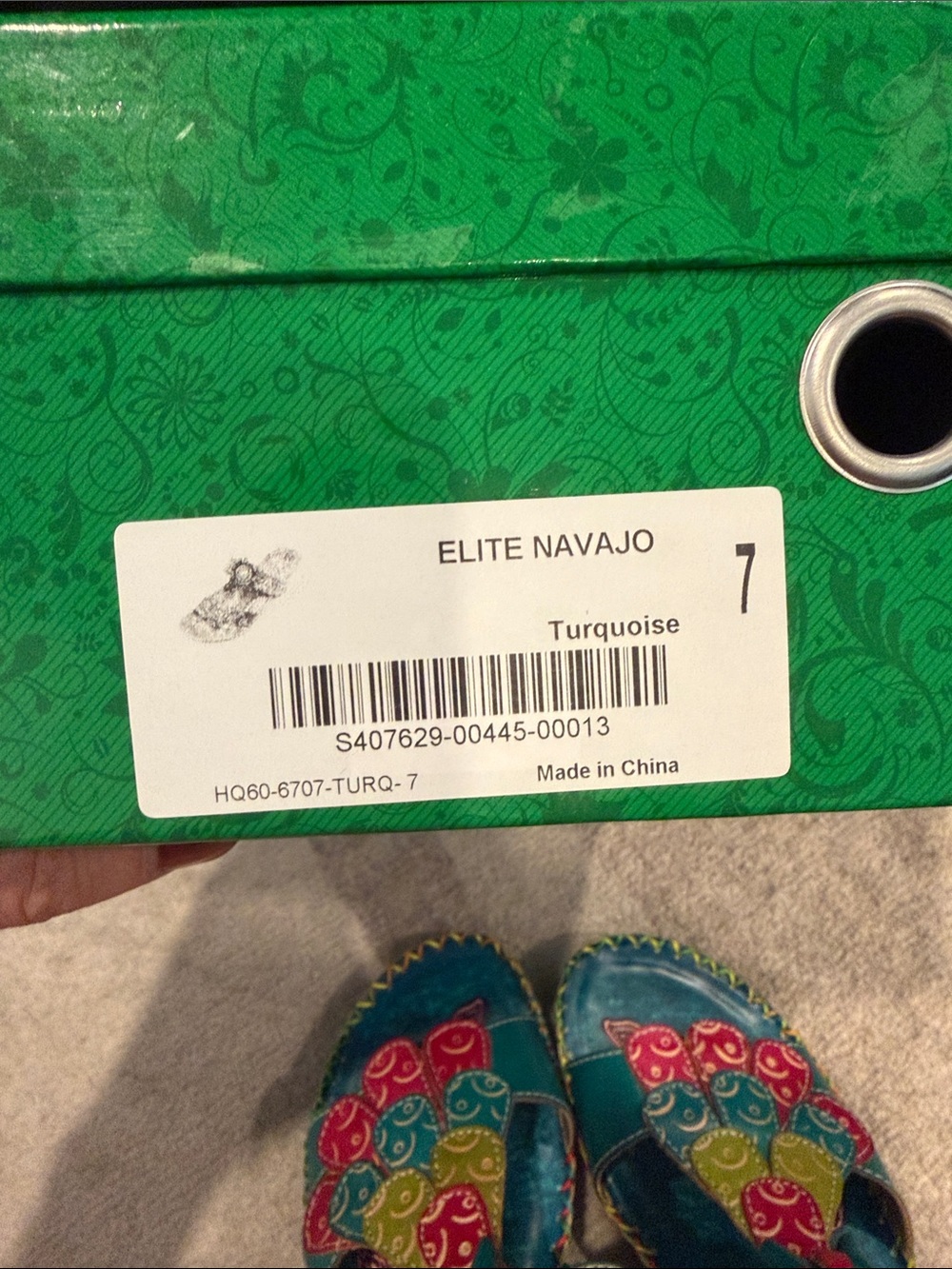 Corkys Teal Multicolor Floral Wedge Sandals - Picture 2 of 5